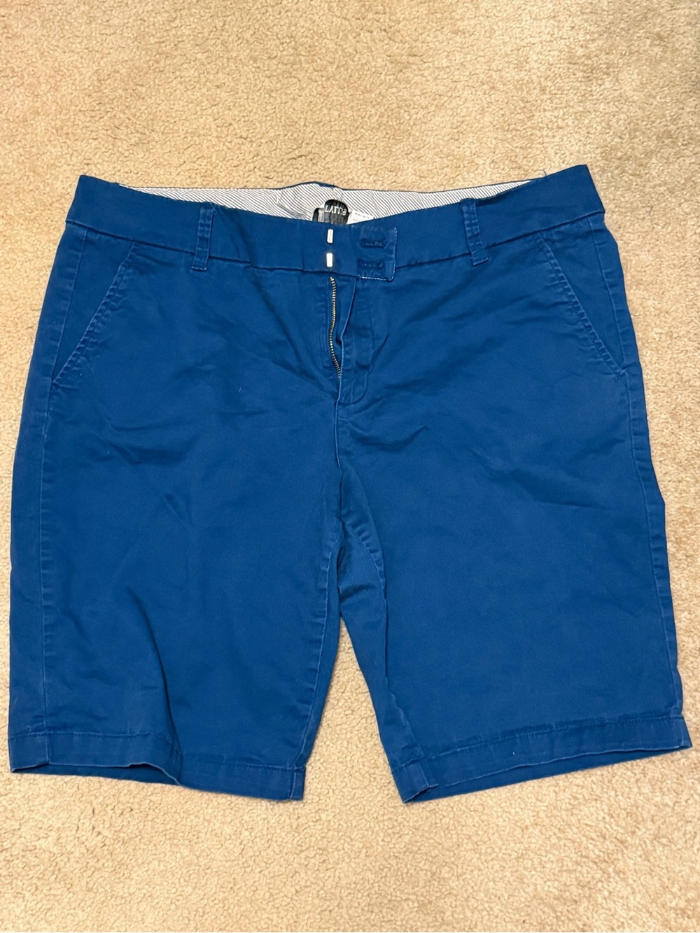 Women’s Blue Cotton Chino Shorts